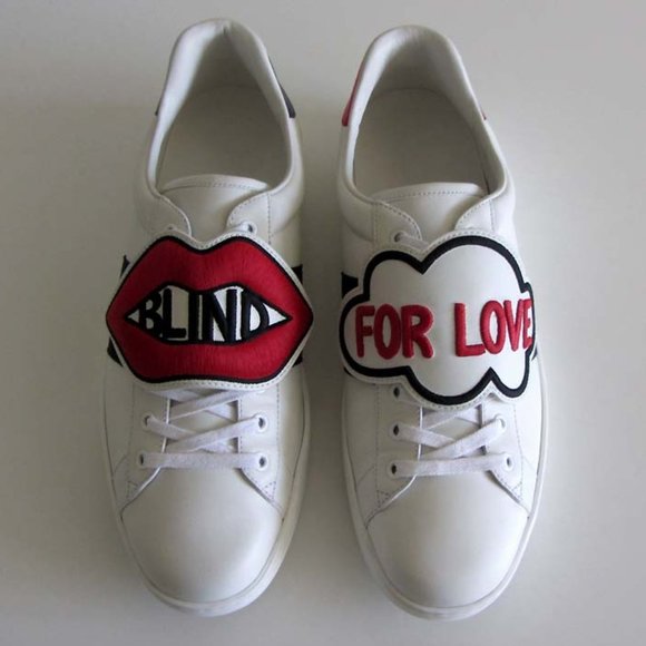 new GUCCI Ace Blind For Love sneakers 12 / 12.5 US - Picture 3 of 10
